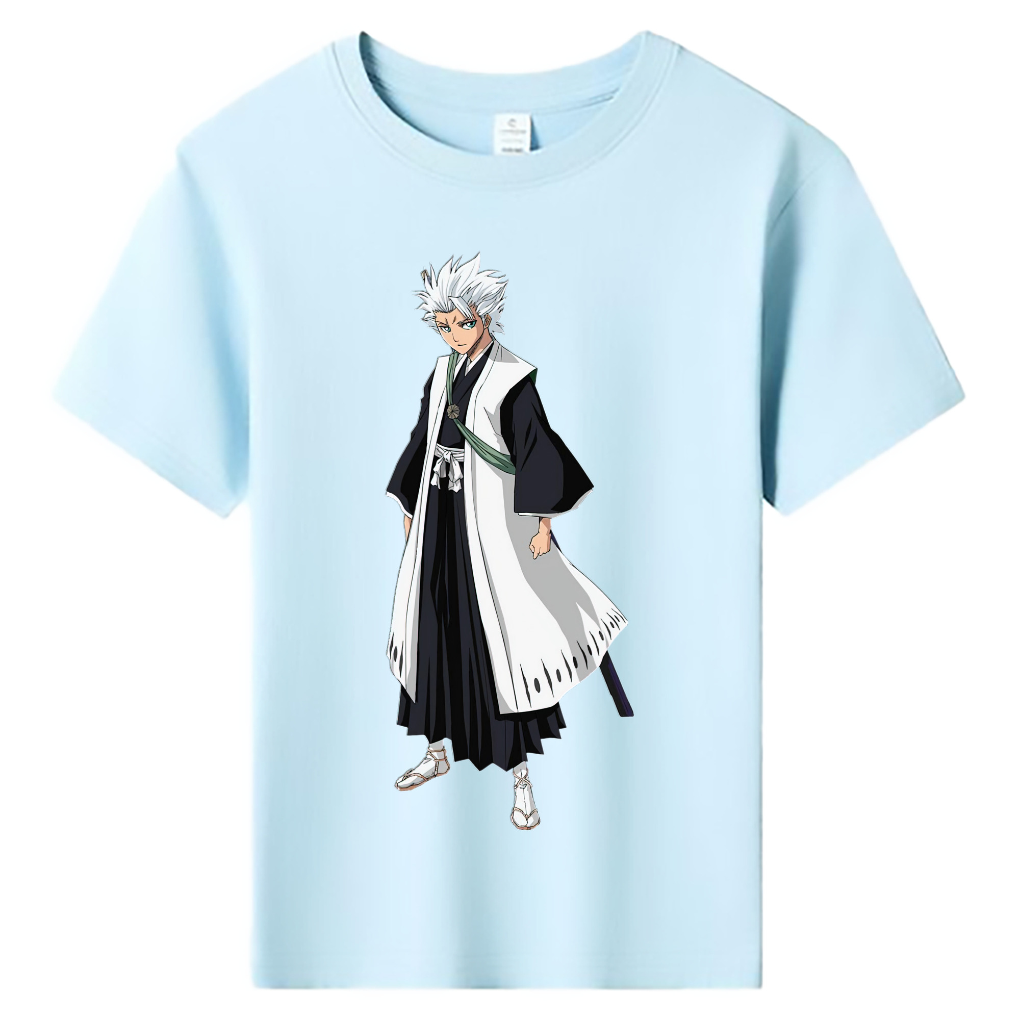 （画像用） ブリーチ 日番谷冬獅郎（ひつがや とうしろう） BLEACH Hitsugaya Toushirou 綿100％キッズTシャツ（フロントプリント）
